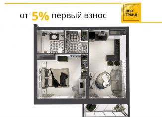 Продам однокомнатную квартиру, 39.5 м2, Кемерово