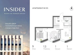 1-комнатная квартира на продажу, 47.1 м2, Москва, Автозаводская улица, 24к1, метро Автозаводская