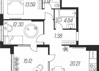 Продам 2-комнатную квартиру, 76.6 м2, Тула