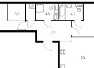 Продаю 2-комнатную квартиру, 69.5 м2, Татарстан, жилой комплекс Сиберово, 1