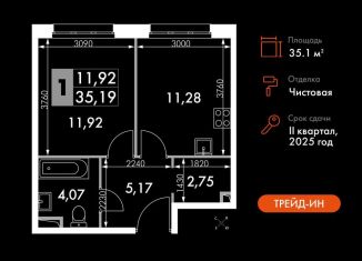 Продам однокомнатную квартиру, 35.2 м2, Москва, метро Тропарёво, жилой комплекс Движение. Говорово, к1