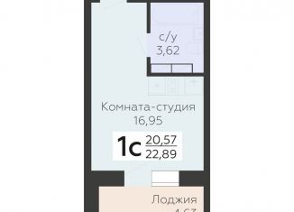 Продаю квартиру студию, 22.9 м2, Орёл, улица Панчука, 83