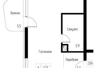 Продается однокомнатная квартира, 53.2 м2, Калининградская область, улица Верещагина, 10