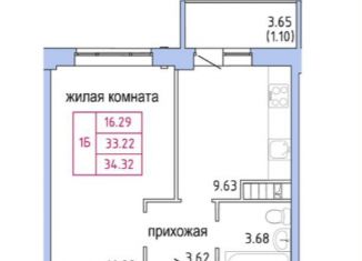 Продается 1-ком. квартира, 34 м2, деревня Борисовичи, Завеличенская улица, 22