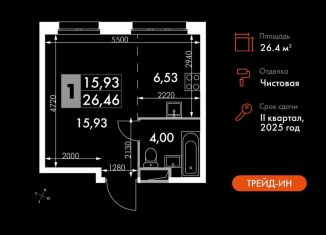 Квартира на продажу студия, 26.5 м2, Москва, ЗАО, жилой комплекс Движение. Говорово, к1