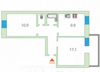 Продаю двухкомнатную квартиру, 47.8 м2, Тюменская область, улица Блюхера, 6/1