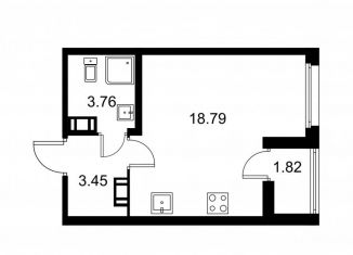 Продаю квартиру студию, 26.9 м2, Колпино