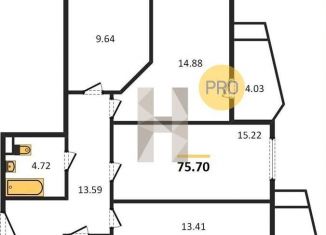 Продаю 3-комнатную квартиру, 75.7 м2, Ростов-на-Дону, улица 23-я Линия, 54с12, ЖК Город у Реки