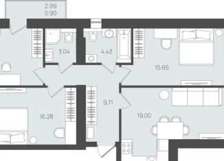 Продаю 3-комнатную квартиру, 85.2 м2, Пионерский