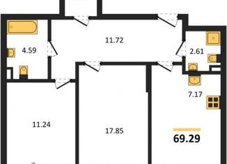 Продажа 2-комнатной квартиры, 69.3 м2, Воронеж, Центральный район