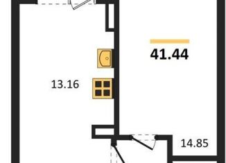 Продам 1-ком. квартиру, 41.4 м2, Воронеж, Электросигнальная улица, 9Ак2