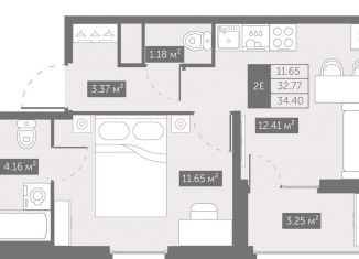 Продажа 1-комнатной квартиры, 34.4 м2, Санкт-Петербург