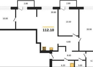 Продается 3-ком. квартира, 112.1 м2, Новосибирск, метро Октябрьская