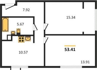 Продажа 2-комнатной квартиры, 53.4 м2, Новосибирск, Красногорская улица