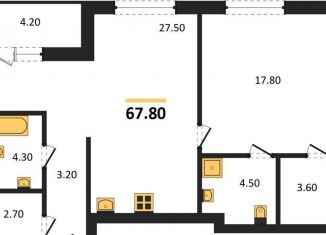 Продажа 1-комнатной квартиры, 67.8 м2, Новосибирская область