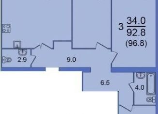 Продажа 3-комнатной квартиры, 104.7 м2, Вологодская область