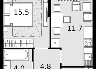 Продам однокомнатную квартиру, 38.3 м2, Москва, Отрадная улица, 4А, СВАО