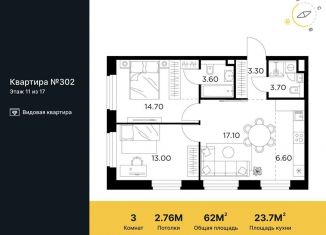 Продажа 3-ком. квартиры, 62 м2, Мытищи