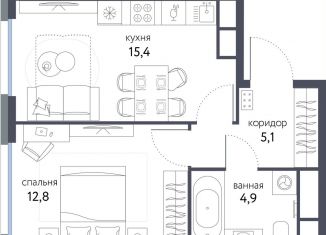 Продаю 1-комнатную квартиру, 38.2 м2, Москва, ЖК Сиреневый парк, Тагильская улица, 4В