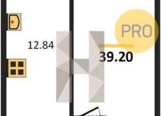 Продам однокомнатную квартиру, 39.2 м2, Ростовская область, улица Ларина, 45с11