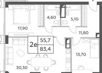 Продам 3-комнатную квартиру, 83.4 м2, Москва, проспект Генерала Дорохова, вл1к1, метро Минская