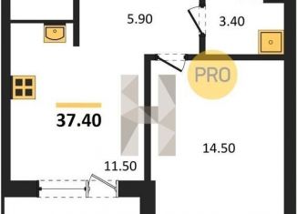 Продажа 1-ком. квартиры, 37.1 м2, Воронеж, Железнодорожный район