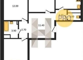 Продается трехкомнатная квартира, 80.5 м2, Воронеж, улица Шишкова, 140Б/6