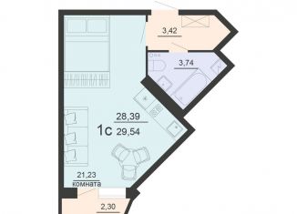 Продам квартиру студию, 29.5 м2, Воронеж