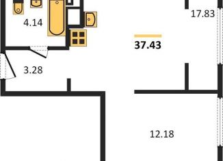 Продаю 1-комнатную квартиру, 37.4 м2, Новосибирская область, Красногорская улица