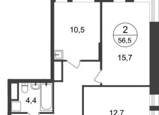 Продам двухкомнатную квартиру, 56.5 м2, Москва, 11-я фаза, к3