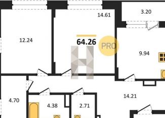 Продажа 2-ком. квартиры, 64.3 м2, Воронеж, Левобережный район