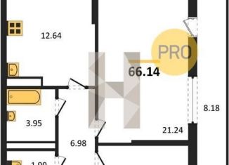 Продажа 2-комнатной квартиры, 66.1 м2, Воронежская область, Московский проспект, 132