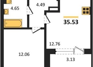 Продается однокомнатная квартира, 35.5 м2, Воронеж