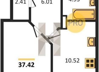 Продаю однокомнатную квартиру, 37.4 м2, Ростов-на-Дону, улица 23-я Линия, 54с12, ЖК Город у Реки