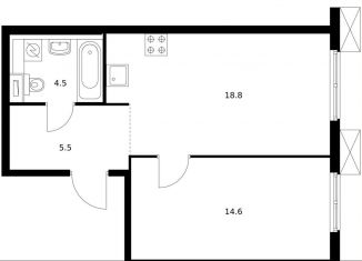 Продажа 1-комнатной квартиры, 43.4 м2, Москва, станция Дегунино