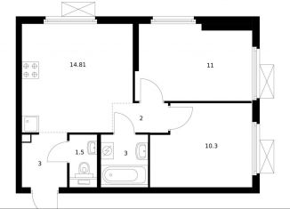 Продаю 2-ком. квартиру, 45.6 м2, Москва, ЮВАО