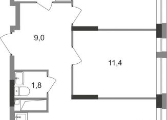 Продажа 2-комнатной квартиры, 57.7 м2, Московский, ЖК Первый Московский