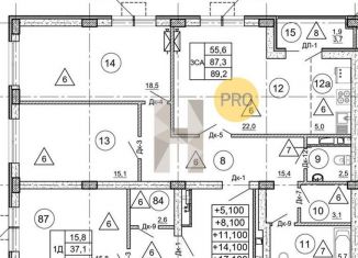 2-ком. квартира на продажу, 89.2 м2, Воронеж, улица Загоровского, 9/2