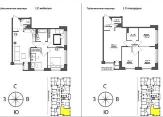 Продаю 3-ком. квартиру, 66.2 м2, Тульская область