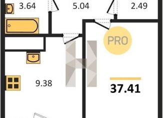 Продам 1-ком. квартиру, 37.4 м2, Ростов-на-Дону