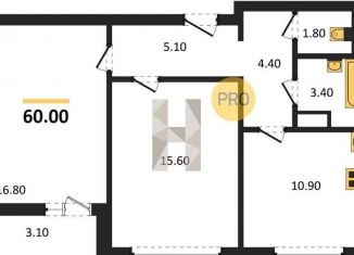 Продается 2-ком. квартира, 60 м2, Воронежская область, улица Шишкова, 140Буч3