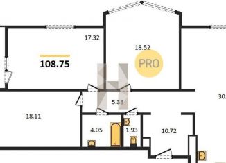 Продажа 3-комнатной квартиры, 108.8 м2, Ростов-на-Дону, бульвар Комарова, 28