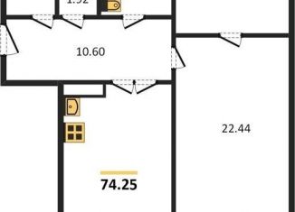 Однокомнатная квартира на продажу, 74.2 м2, Воронеж, Центральный район, Московский проспект, 132