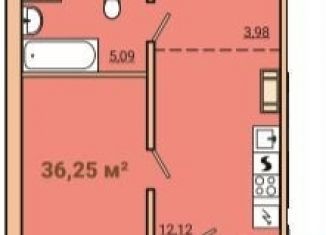 Продается 1-комнатная квартира, 36.2 м2, Челябинская область, улица Героя Советского Союза Шкенёва, 4Б