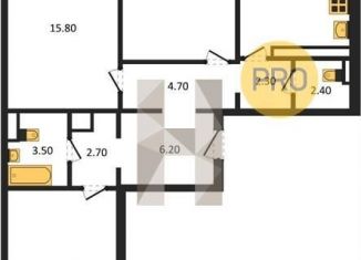 Продажа 3-ком. квартиры, 84.4 м2, Воронеж, улица Шишкова, 140Б/16