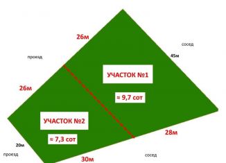 Продам участок, 7.3 сот., посёлок Красное Поле