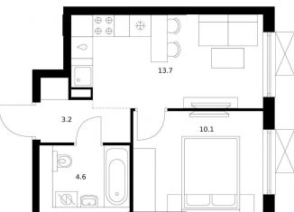 Продам 1-комнатную квартиру, 31.6 м2, Екатеринбург, метро Ботаническая