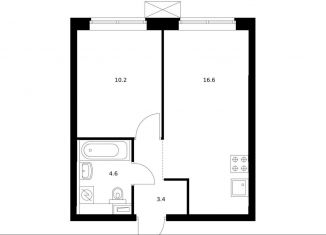 Продажа 1-комнатной квартиры, 34.8 м2, Санкт-Петербург, метро Василеостровская