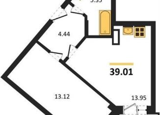 Однокомнатная квартира на продажу, 39 м2, Воронеж, Электросигнальная улица, 9Ак2, Коминтерновский район