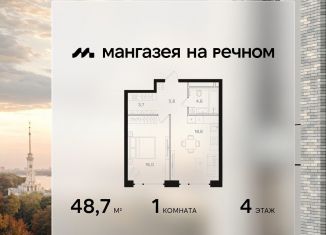 Однокомнатная квартира на продажу, 48.7 м2, Москва, район Левобережный, Ленинградское шоссе, 57с22